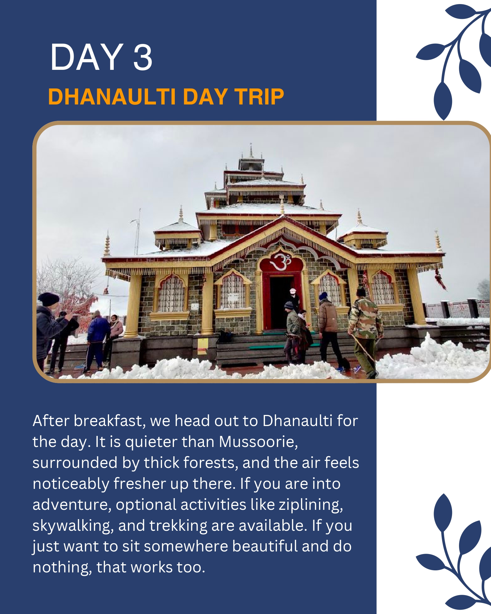 Mussoorie accommodation and travel details